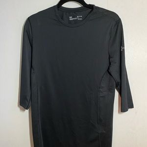 Under Armour Dry Fit 3/4 Sleeves Black Tee